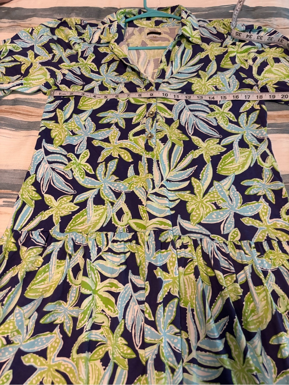 Lilly Pulitzer Bingley Dress Green Sapphire Blue Tropical Tango Size M - NWOT! - Picture 5 of 6